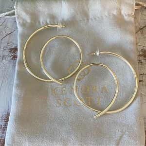 Gold Kendra Scott Myles Hoop Earrings